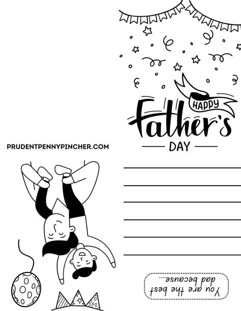 Camping Cards, Father's Day Cards, Pun Card, Cards Printable, Super Dad, Fun Illustration, Coupon Book, Sweet Messages, Free Printable Coloring