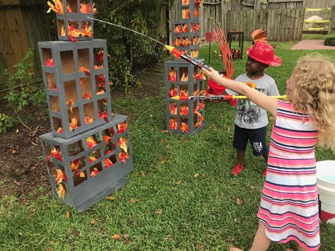 Fire Safety Preschool Crafts, Fireman Sam Birthday Party, Fireman Birthday Party, Firetruck Birthday Party, Fireman Party, Fireman Birthday, Fire Truck Party, Firefighter Party, Paper Folding Crafts