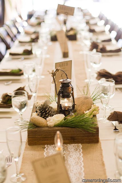 Camping Wedding Centerpieces, Outdoorsy Wedding Centerpieces, Adventure Table Centerpieces, Camping Themed Rehearsal Dinner, Camping Centerpiece Table Decorations, Mountain Centerpieces, Mountain Wedding Centerpieces, Outdoorsy Centerpieces, Hiking Themed Centerpieces