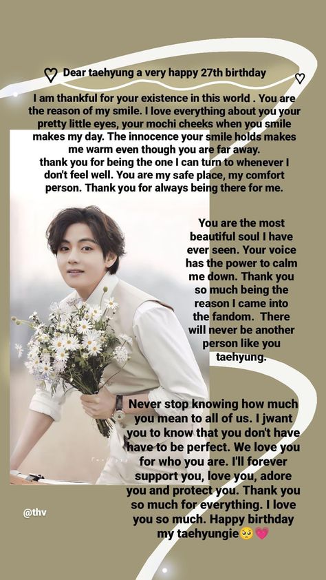 Idol Birthday Wishes, V Birthday Wishes, Thv Birthday, Birthday Wishes For Idol Kpop, Birthday Quotes For Idol, Birthday Message For Kpop Idol, Birthday Wishes For Idol, Birthday Wishes For Kim Taehyung, Kim Taehyung Birthday