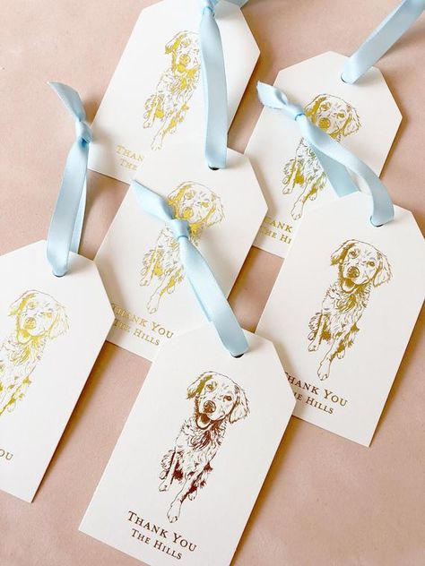 Event Favors, Wedding Pets, Wedding Welcome Bags, Paper Gift Tags, Wedding Favor Tags, Hand Illustration, Wedding Welcome, Saint Louis, Pet Portrait