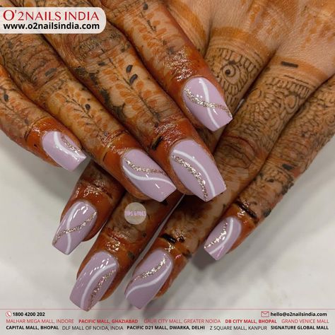 "Celebrate Love and Elegance with our Bespoke Wedding Nail Art Designs 💖💅" Welcome to O2 Nails India 👇 📞 1800 4200 202 🌎 https://o2nailsindia.com/ #weddingnails #weddingnailart #weddingnailinspo #weddingnaildesign #weddingnail2023 #nailart #nailpolish #naildesign #nailsnailsnails #nailsofinstagram Simple Nail Art Designs For Wedding, Nails Of Bride, Wedding Party Nails Art Designs, Nail Art On Mehndi Hands, Bridal Nails Wedding Elegant Indian, Gel Nails For Indian Wedding, Gel Nail Art Designs For Wedding, Glitter Line Nail Art, Simple Bridal Nail Art