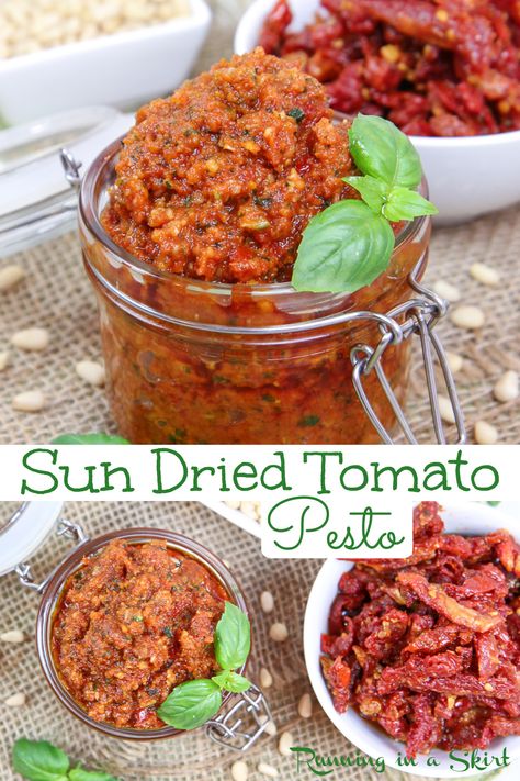 Dried Tomato Pesto Recipe, Sun Dried Tomato Pesto Recipe, Tomato Pesto Recipe, Best Pesto Recipe, Pesto Ingredients, Sun Dried Tomato Pesto, Easy Pesto Pasta, Homemade Pesto Recipe, Pesto Recipes