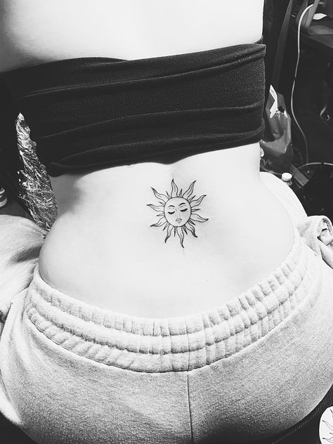 Sun tattoo Sun Tattoo On Hip, Tattoo On Hip, Sun Tattoo, Hip Tattoo, Tattoo On, Sun, Tattoos