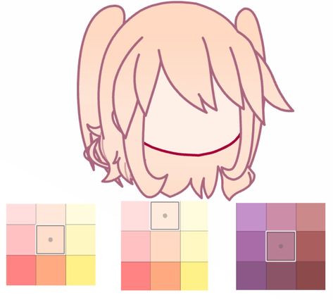 Gacha Tint Colors Ideas, Gacha Club Skin Colors, Gacha Hair Color Ideas, Gacha Club Hair Color Ideas, Gacha Club Adjustments Face, Aesthetic Gacha Hair Ideas, Gacha Tips, Hair Gacha, Gacha Hair