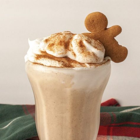 Gingerbread Milkshake - Whiskfully Blessed Whiskfully Blessed, Gingerbread Milkshake, Easy Drinks To Make, Milkshake Recipes, Easy Drinks, Whipped Topping, Holiday Drinks, Christmas Drinks, Molasses