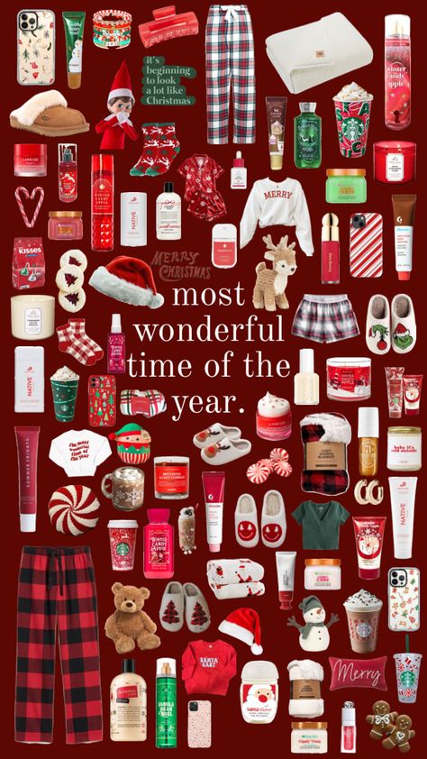 Girly Christmas Gifts, Christmas Checklist, Cute Christmas Ideas, Christmas Dreaming, Christmas Prep, Christmas Collage, Cosy Christmas, Christmas Lovers, Christmas Baskets