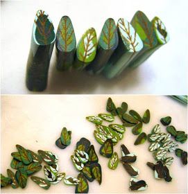 Simple Inspirations by Sandy: Variegated leaf cane tutorial - week 19 of canes Sculpey Ideas, Pc Ideas, Polymer Clay Cane Tutorial, Diy Miniatures, Jewelry Clay, Clay Canes, Polymer Clay Cane, Poly Clay, Cake Craft