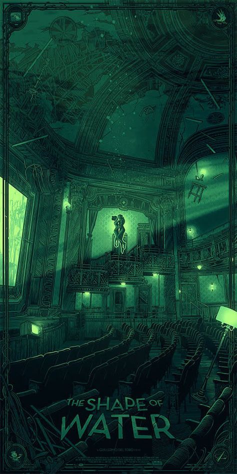 The Shape Of Water Movie, Shape Of Water Movie, Green Movie, Water Movie, Shape Of Water, The Shape Of Water, Water Poster, Alternative Movie Posters, Movie Poster Art