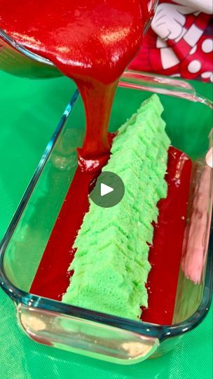 375K views · 1.8K comments | Festive cake has a surprise hidden inside!🎄 | Festive cake has a surprise hidden inside!🎄 Fun red & green holiday cake with a hidden christmas tree inside #cake #baking #chocolate #Christmas | By Kyle & Mistie Knight | And pour that along the side. That's one box of white cake mix with some green. We're going to use a box of red velvet cake mix. Now, I'm showing off quick and easy but you could make yours from scratch if you want. We're also going to add a half cup of oil, one cup of water, And we also need some eggs. Would you grab me some eggs please? Eggs? Yeah there's some eggs in Here we go. Eggs. Thank you. This one calls for three eggs. How much are eggs going for where y'all are from? They're not as bad as they used to be. Don't worry, I want to leave Hidden Cake Ideas, Green Velvet Cake, Keto Birthday, Surprise Inside Cake, Keto Birthday Cake, Inside Cake, Holiday Cake, Red Velvet Cake Mix, Surprise Cake