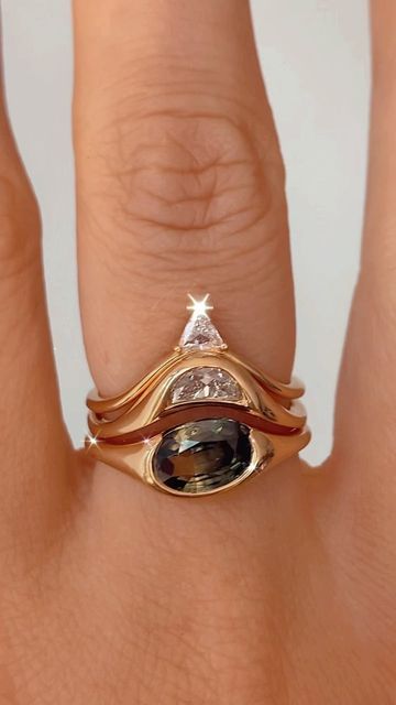 Nesting Ring, Half Moon Ring, Gold And Silver Jewelry, Jewelry Gift Ideas, Moon Ring, Authentic Jewelry, Authentic Self, Nature Bracelets, Unique Aesthetic