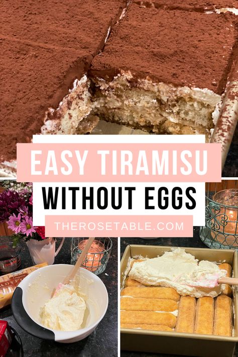 The easiest tiramisu recipe! No eggs. Make ahead - it gets better the longer it sits! Tiramisu Without Eggs, Tiramisu Recipe Without Eggs, Dinner Party Dessert, Easy Tiramisu, Easy Tiramisu Recipe, Lady Finger Cookies, Dinner Party Desserts, Make Ahead Desserts, Tiramisu Recipe