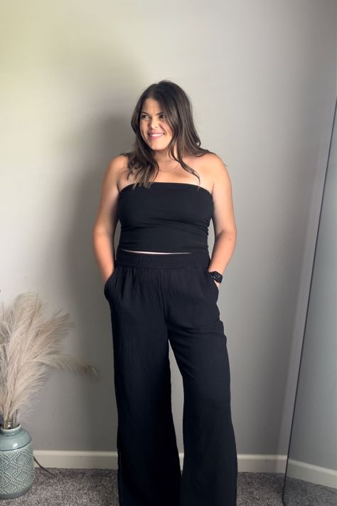 Shop AE Jersey Tube Top and other curated products on LTK, the easiest way to shop everything from your favorite creators. Flowy Wide Leg Pants, Top Plus Size, Wide Pants, Tube Top, Wide Leg Pants, Wide Leg, Summer Outfits, Plus Size, My Style