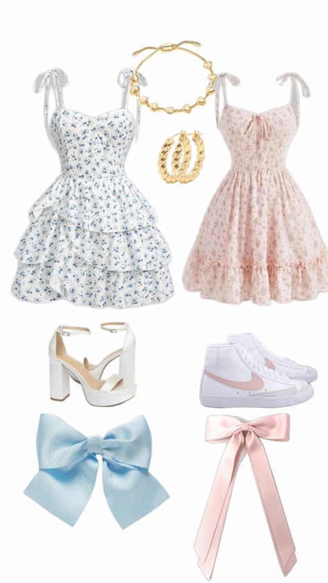 Yr 6 Graduation Dresses, Bday Outfit Ideas Teens, Bday Outfit Ideas, Middle School Dance Outfits, School Dance Outfits, Dance Fits, Birthday Outfit For Teens, Floral Dress Outfits, Graduation Dresses