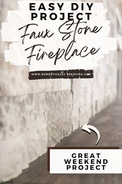 Faux Stone Panels Fireplace, Stone Veneer Fireplace Diy, Faux Stone Panels Interiors, Easy Fireplace Makeover Diy, Faux Stone Fireplace Makeover, Diy Faux Stone Fireplace, Faux Stone Fireplace, Diy Stone Fireplace, Airstone Fireplace