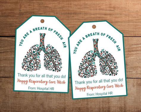 Editable gift tags for Respiratory Care Week. Edit and print from the comfort of your home/office. Purchase and print on the same day.
#RTappreciation
#RTgifts
#Respiratorycareweek
#Respiratorytherapist
#RespiratoryTherapistAppreciation Respiratory Care Week, Thank You Tag Printable, Editable Gift Tags, Gift Tag Printable, Respiratory Care, Appreciation Thank You, Nerdy Gifts, Gift Tag Template, Respiratory Therapist