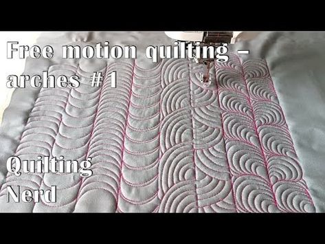 (8018) Free motion quilting for beginners – eight different arches and their variations part #1 - YouTube Free Quilting Templates Printable, Angela Walters Free Motion Quilting, Sashing Ideas For Quilts, Free Motion Quilting For Beginners, Easy Free Motion Quilting Designs, Graffiti Quilting, Quilt Motifs, Hand Quilting Designs, Motion Ideas