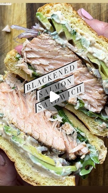 Diane Morrisey on Instagram: "There are so many things that I cook daily for my family because they love them… Things that I won’t eat myself because you know… Food is Love ❤️   This isn’t one of them.  I make this because I love it.  And I happily enjoy every single bit of this sandwich   Blackened Salmon Sandwich  . . Simply done with blackened seasoning. 4 minutes on each side in a skillet until cooked through. I sear it flesh side down first because I like a good sear and when it’s done I simply peel the skin right off it.  I made this delicious sauce and served it on a lightly toasted brioche roll with arugula, red onion and sliced avocado.  So damn delicious   1/2 cup mayonnaise 2 garlic cloves, chopped or grated  1 tbls parsley, chopped zest of one lemon  2 tsp lemon juice 1 tbls Di Salmon Sandwich, Sliced Avocado, Brioche Rolls, Blackened Seasoning, Blackened Salmon, Cooking Salmon, Pinch Of Salt, Quesadillas, Seafood Dishes