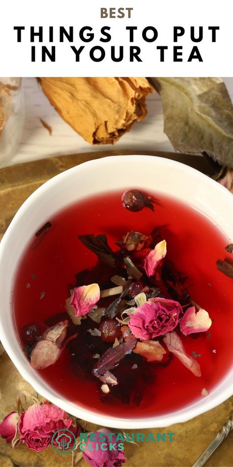 Things to Put in Your Tea Tea Restaurant, Herbal Tea Blends, Afternoon Tea Parties, Natural Teas, Tea Tasting, Fall Drinks, Country Roses, Herbal Blends, Rose Tea