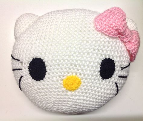 crochet hello kitty pillow Crochet Hello Kitty, Hello Kitty Pillow, Kitty Pillow, Hello Kitty Crochet, Crochet Collection, Space Wallpaper, Kitty Plush, Wallpaper Ipad, Friends Characters