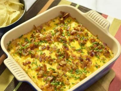 Spicy Thai Red Curry Chicken Casserole Recipe | Katie Lee | Food Network Potato Dip, Dip Food, Red Curry Chicken, Loaded Mashed Potatoes, Spicy Thai, How To Cook Potatoes, Mashed Potato, Chicken Recipes Casserole, Dip Recipe