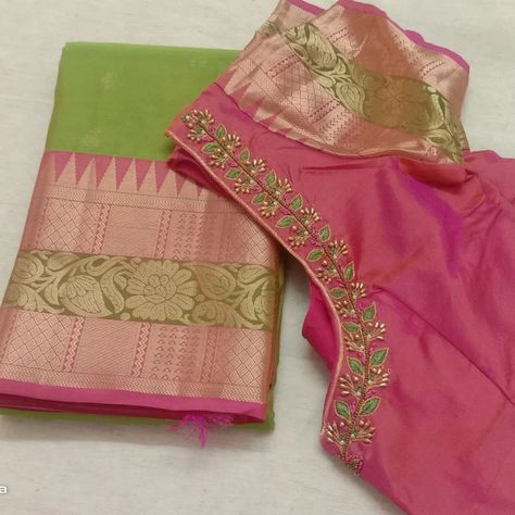 Aari work design .. #customtailoring #aariwork #fancyblouse Simple Aari Work Designs, Aari Work Blouse Simple Design, Aari Work Designs, Simple Aari Work Blouse Design, Simple Aari Work Blouse, Mirror Work Blouse Design, Blouse Designs Catalogue, Model Blouse, Belt Blouse