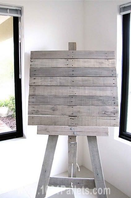 #Easel, #Painted, #RecycledPallet Pallet Easel, Pallet Crates, Pallet Designs, Recycled Pallet, Pallet Creations, Art Easel, Recycled Pallets, Pallet Crafts, Diy Holz