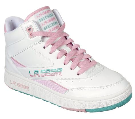 Buy SKECHERS L.A. Gear: Hot Shots L.A. Gear by Skechers Shoes La Gear Sneakers, Skechers Store, Design Tech, Dr Closet, Fabric Shoes, Aesthetic Shoes, Hot Shots, Skechers Women, Skechers Shoes