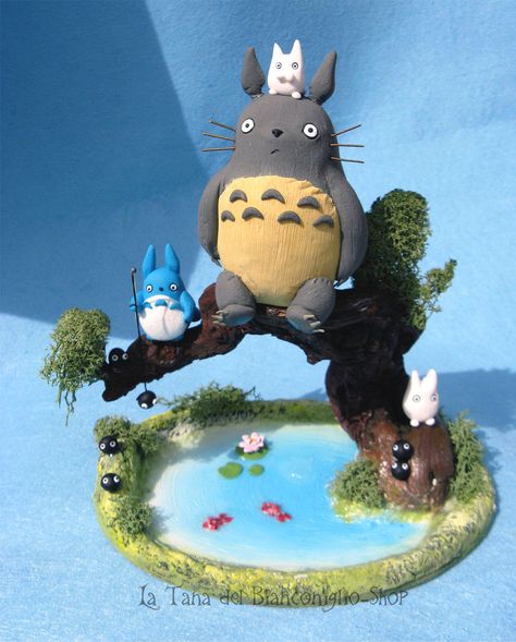 Manualidad. Miyazaki Characters, Hayao Miyazaki Characters, Studio Ghibli Movie List, Circus Background, Hannah Barbera, Totoro Plush, Disney Evil Queen, Ghibli Artwork, Sculpey Clay