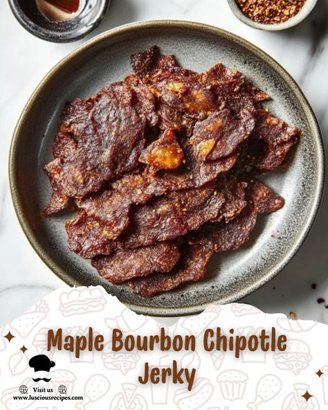 Savor the perfect blend of smoky chipotle and sweet maple with this homemade venison jerky—your new go-to snack for flavor and protein-packed goodness! Sweet And Hot Jerky Recipe, Deer Jerky Recipe, Venison Jerky Recipe, Deer Jerky, Venison Jerky, Jerky Recipe, Jerky Recipes, Wild Game, Breakfast Recipes Easy