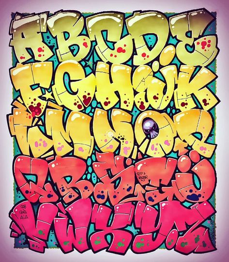 Graphitti Letters Fonts Alphabet, Graphitti Letters, Graphitti Letters Fonts, Fonts Graffiti, ศิลปะ Sugar Skull, Writing Graffiti, Fonts Bold, Graffiti Alphabet Styles, Graffiti Fonts