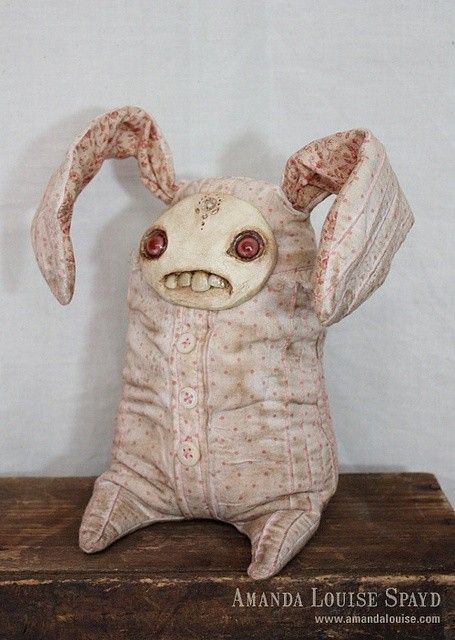 Bunny Strawberries, Creepy Stuffed Animals, Creepy Toys, Monster Dolls, Spirit Dolls, Creepy Dolls, Cute Stuffed Animals, Creepy Cute, Strawberries And Cream