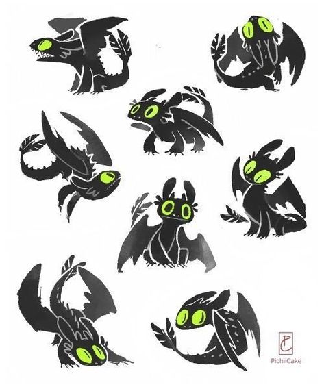 Toothless Reference, How To Draw Toothless, Toothless Sketch, Toothless Httyd, Toothless Drawing, 심플한 그림, Httyd Art, Toothless Dragon, Httyd Dragons