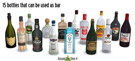 Around the Sims 4 | Custom Content Download | Bottle Bar Sims 4 Cc Bar Clutter, Sims 4 Bar, Sims Clutter, Sims 4 Cc Goth, Around The Sims 4, The Sims 4 Custom Content, Sims 4 Kitchen, Alpha Cc, Sims 4 Clutter