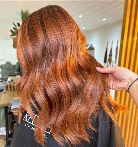 The hotter the better!🔥
 @lavella_hair creates this vibrant +  dimensional cowgirl copper ❤️‍🔥 Light Amber Brown Hair, Amber Brown Hair, Cowgirl Copper, Autumn Hair, Amber Brown, Fall Hair, Hair Inspo, Brown Hair, Amber