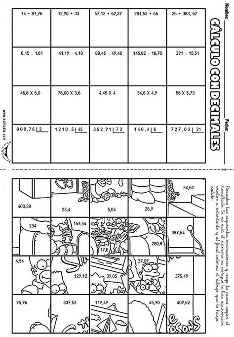 Decimales Maths Primary School, Dice Math Games, Math Foldables, Math Decimals, Math Exercises, Critical Thinking Activities, Math Riddles, Math Boards, Phonics Practice