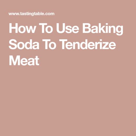 Meat Tenderizer Recipe, Tenderizing Meat, Beef Marinade, Meat Marinade, Tender Steak, Soda Recipe, How To Cook Beef, Marinated Beef, Marinated Steak