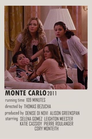 Monte Carlo Movie, Polaroid Posters, Movie To Watch List, Katie Cassidy, Polaroid Poster, Monte Cristo, Cory Monteith, Fav Movies, Leighton Meester