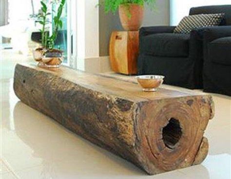 Log Coffee Table, Interior Design Per La Casa, Log Furniture, Design Del Prodotto, A Living Room, Diy Table, Beautiful Furniture, Rustic Furniture, Home Fashion