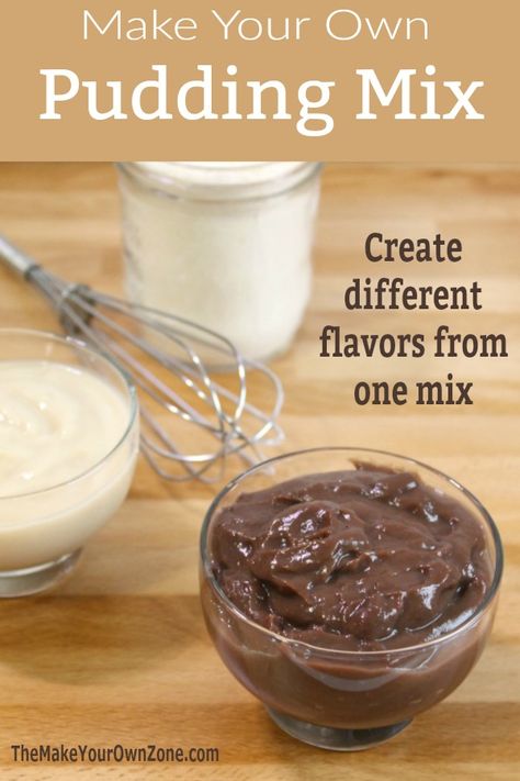 Homemade Puddings, Home Made Pudding, Pantry Mixes, How To Make Pudding, Pudding Cake Mix, Pudding Recipes Homemade, Diy Pudding, Baking Mixer, Homemade Dry Mixes