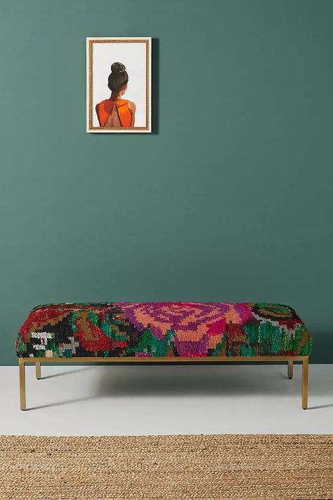 Anthropologie Living Room, Unique Ottoman, Hanging Furniture, Carpet Trends, Shag Carpet, Poufs & Ottomans, Silk Carpet, Carpet Styles, Diy Carpet