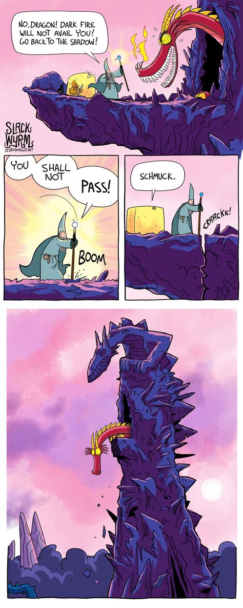 Slack Wyrm, Dragon Story, Comics Strips, D D Funny, Calvin And Hobbes Comics, Dnd Memes, Funny Spongebob Memes, Funny Dragon, Dragon Comic