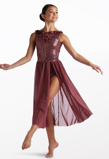 Boat Neck Midi Dress Lyrical Costume | Weissman® Contemporary Dance Outfits, Student Costume, Boat Neck Midi Dress, Weissman Dance Costumes, Pretty Dance Costumes, Dance Costumes Dresses, Dance Picture Poses, Contemporary Dance Costumes, Dance Costumes Lyrical