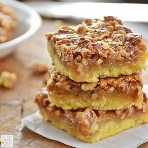 In honor of National Pecan Pie Day, we thought we would share a delectable pecan pie bar recipe by Marion!HOW TO MAKE PECAN PIE BARS:Pecan Pie Bars are very easy to make. For this recipe, the size of the pan is very important! The ... Best Ever Pecan Pie Bars, Best Ever Pecan Pie, Cake Mix Crust, Pecan Blondies Recipe, Pecan Brownies Recipe, Pecan Blondies, Sorority Christmas, Pecan Pie Bar, Pecan Pie Bars Easy