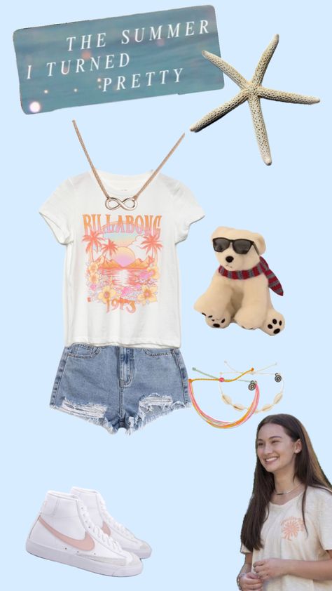 Outfit inspired ￼by belly #tsitp #belly Belly Tsitp, Tsitp Belly, Belly Clothes, Belly Conklin, The Summer I Turned Pretty, Outfit Inspired, Casual Preppy Outfits, 4th Of July Outfits, Outfits Verano