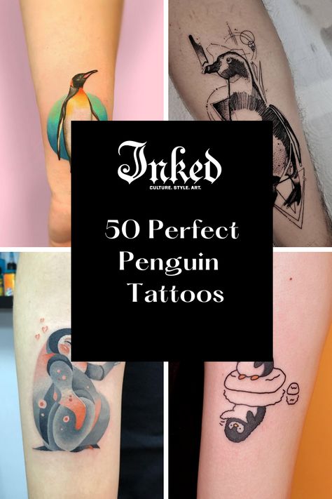 Realistic Penguin Tattoo, Funny Penguin Tattoo, Penguin Love Tattoo, Penguin Family Tattoo, Matching Penguin Tattoo, Penguin Tattoo Couple, Penguin Tattoo Design, Penguin Tattoos, Mother And Baby Tattoo