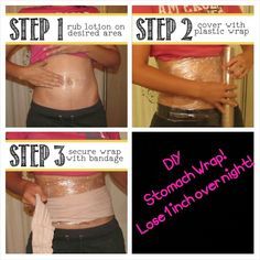 Diy Body Wrap, Stomach Wrap, Belly Fat Overnight, Burn Stomach Fat, Body Wrap, Stomach Fat, Body Wraps, Plastic Wrap, Reduce Weight