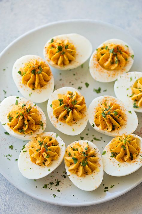 Dangerously Good Deviled Eggs | lifemadesimplebakes.com Devil Eggs Recipe, Deviled Eggs Recipe Best Thanksgiving, Deviled Eggs Recipe Best Easy, Party Deviled Eggs, Deviled Eggs Thanksgiving, Deviled Eggs Recipe Best, Eggs Deviled, Egg Appetizer, Devil Eggs