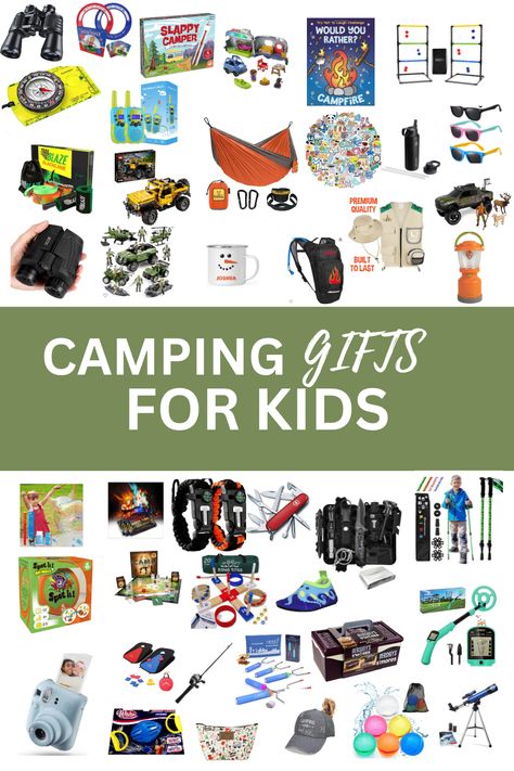 Camping Gifts For Boys, Outdoor Boy Gifts, Camping Themed Gifts, Adventure Gifts For Kids, Kids Hiking Gear, Camping Essentials For Kids, Christmas Camping Ideas, Camping Gift Basket, Outdoor Gifts For Kids