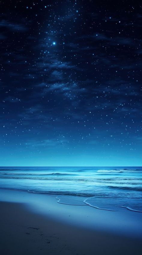 Sea night beach sky design | premium image by rawpixel.com / Chalr Blue Sunset Wallpaper, Night Sky Beach, Sky Background Wallpaper, Sea Night Beach, The Ocean At Night, Fantasy Beach, Beach Wallpaper Iphone, Blue Night Sky, Blue Sky Wallpaper